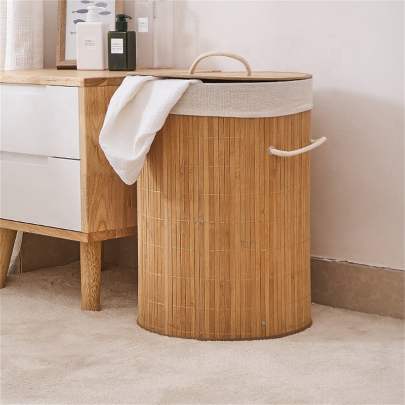 Charles - Panier à Linge en Bambou - Naturel