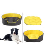 panier pour chien xxl avec un chien poser à coté