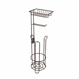 Panier porte papier toilette vertical en acier inoxydable